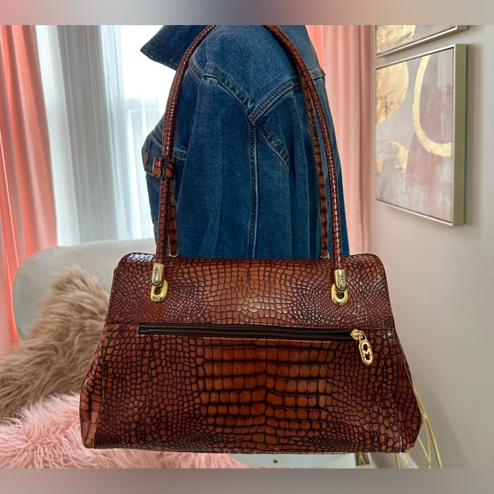 RARE FIND! Vintage Marino Orlandi Croc 🐊Leather Satchel in Pristine Condition